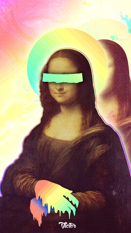 Mona Lisa Painting — Pink