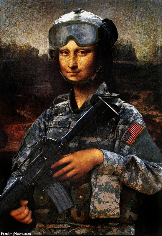 Mona Lisa soldier portrait