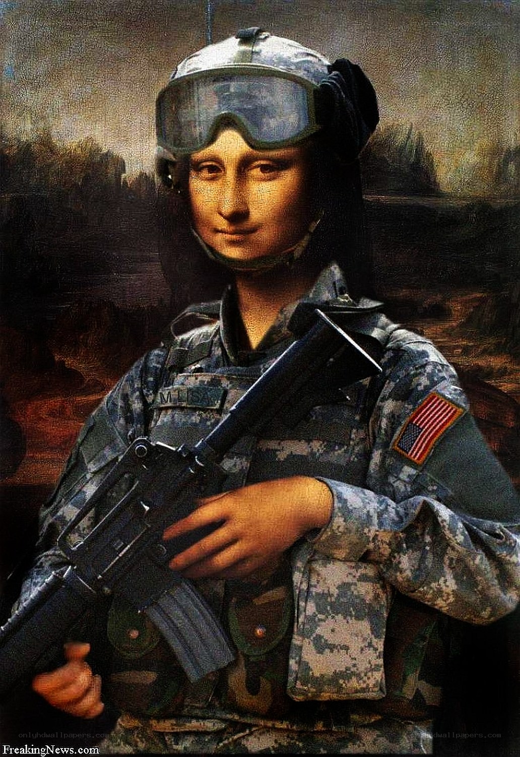 Mona Lisa soldier portrait
