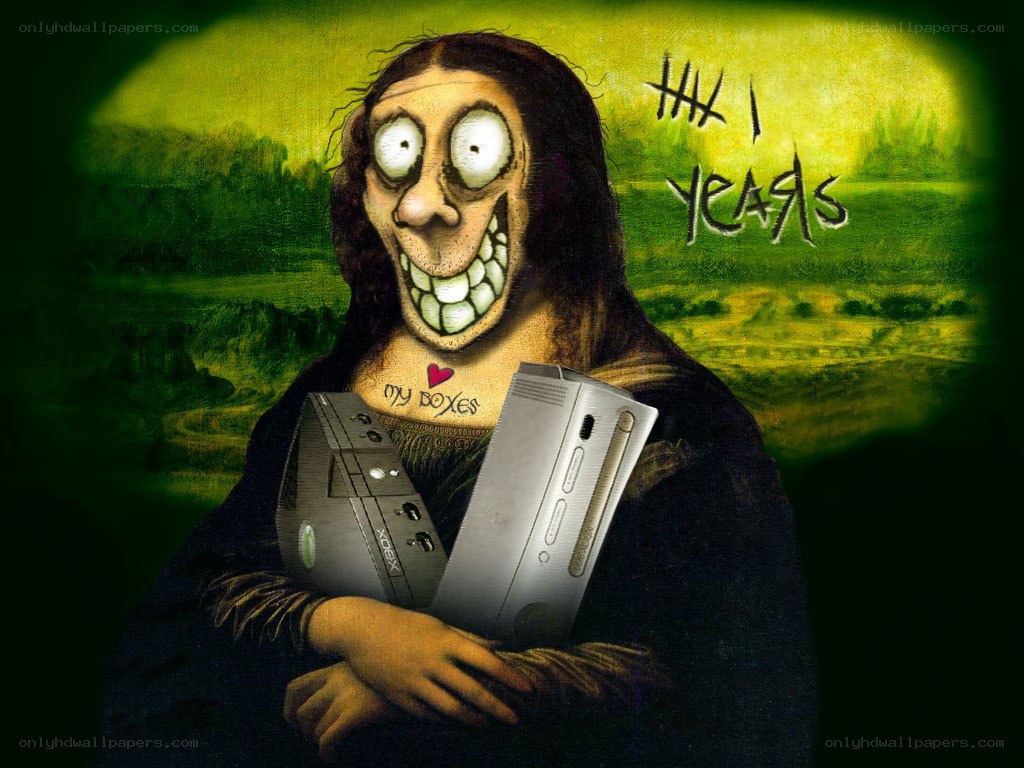 Mona Lisa with gaming consoles