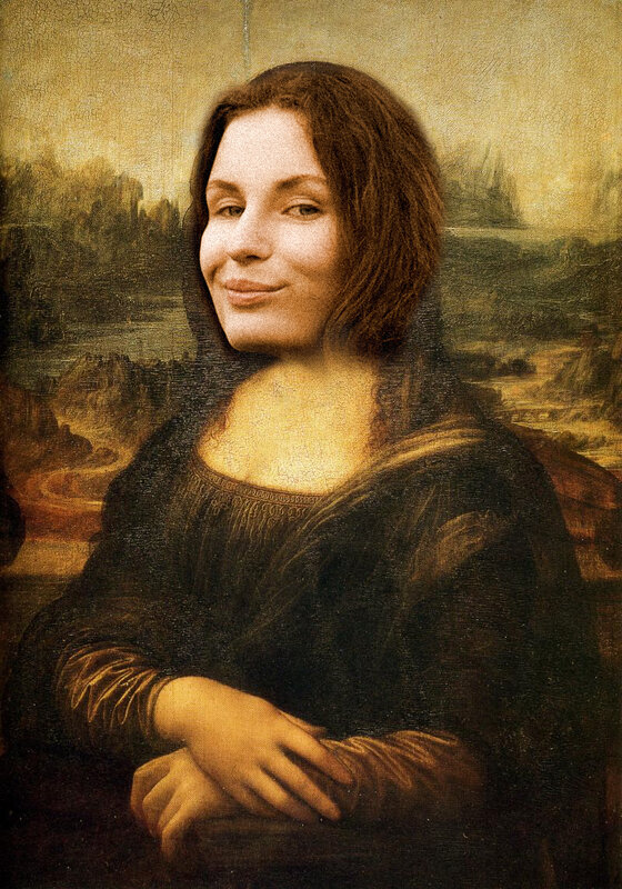 Mona Lisa with modern face
