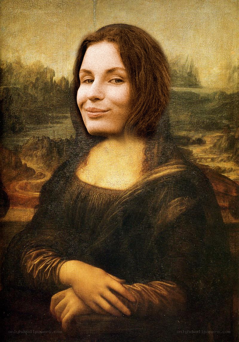 Mona Lisa with modern face