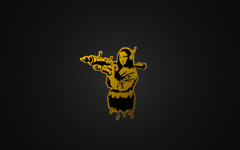 Mona Lisa with weapon