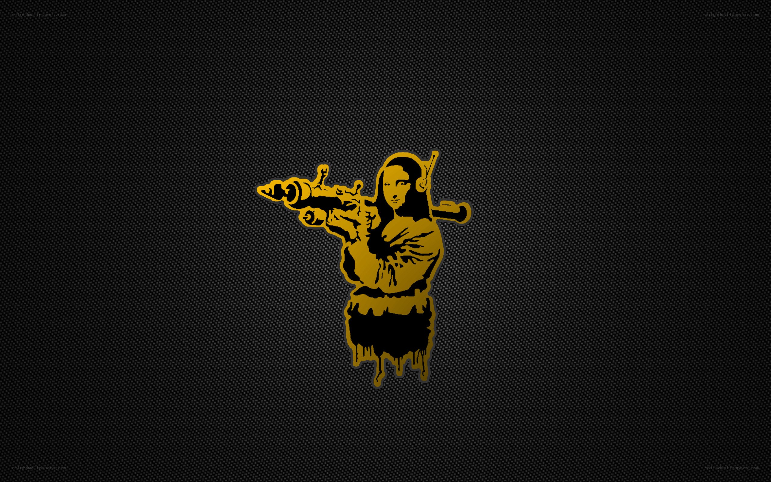 Mona Lisa with weapon