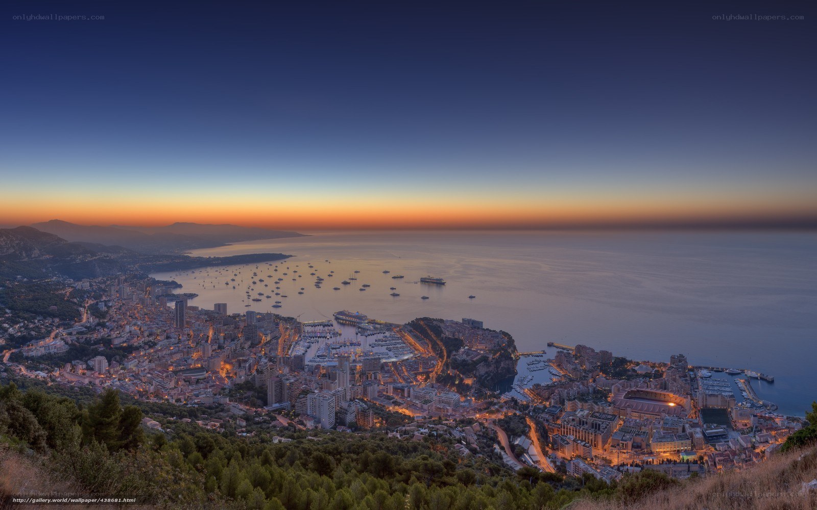 Monaco at dusk