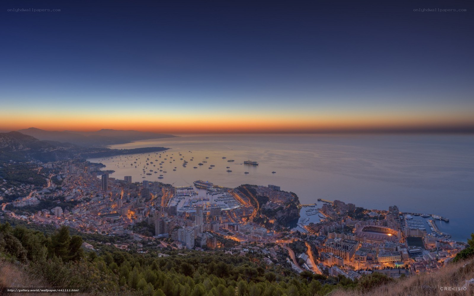 Monaco at dusk