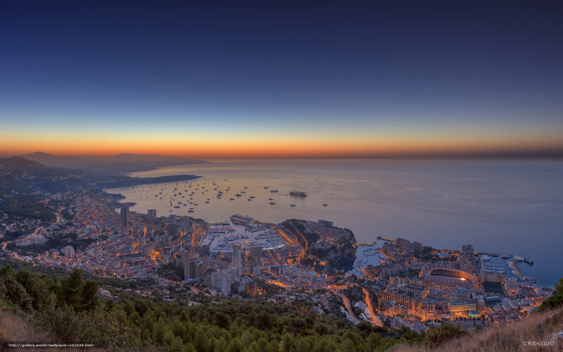 Monaco at dusk