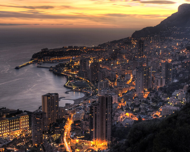 Monaco at dusk