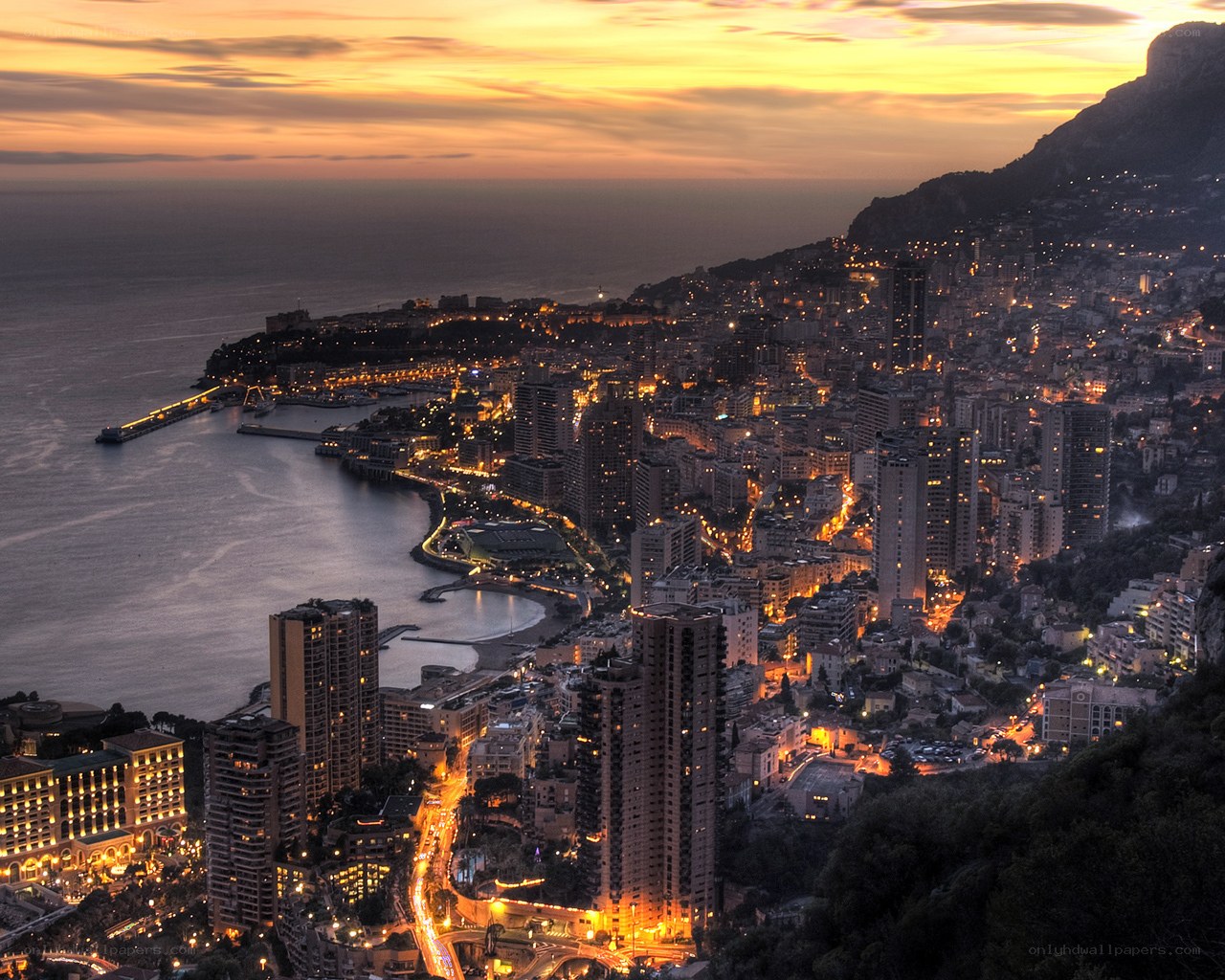 Monaco at dusk