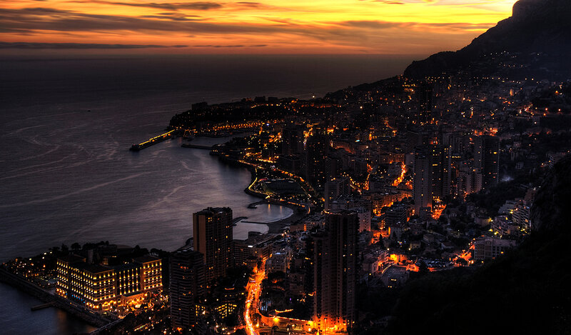 Monaco at dusk