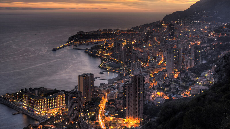 Monaco at dusk