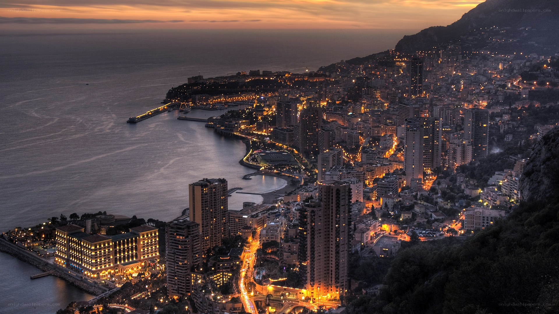 Monaco at dusk