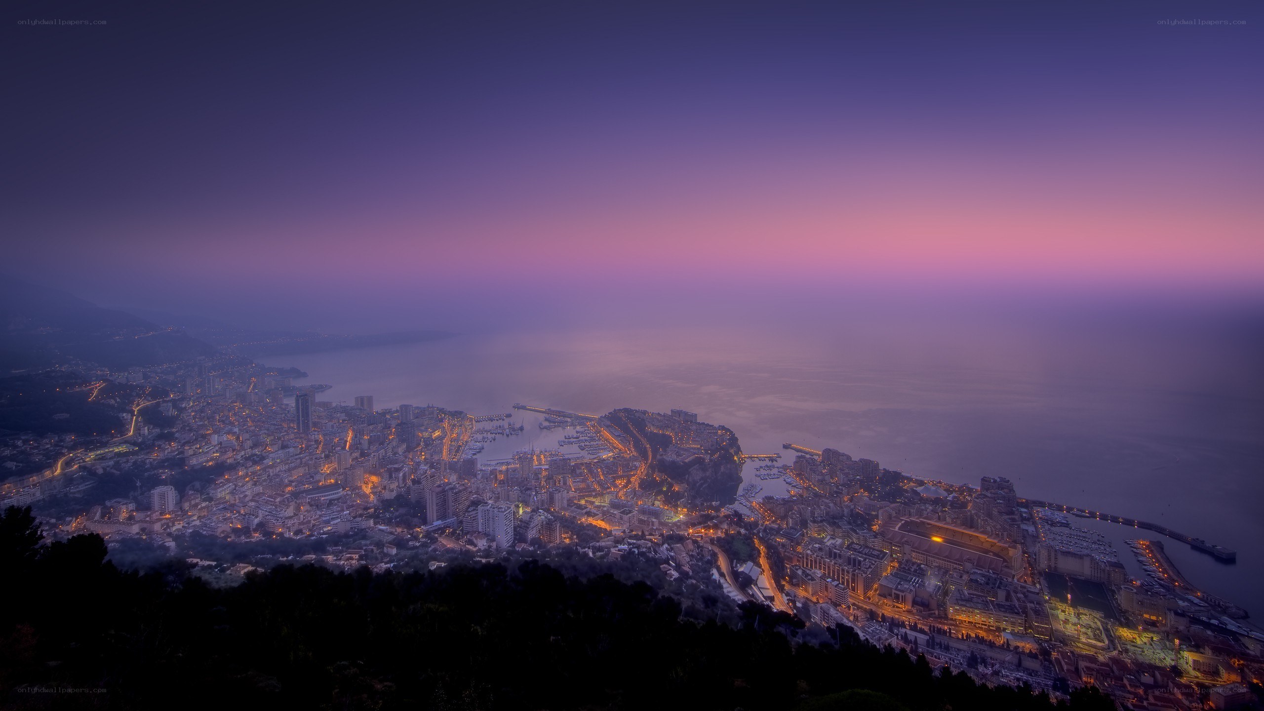 Monaco at dusk