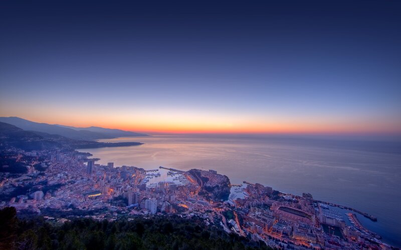 Monaco at dusk