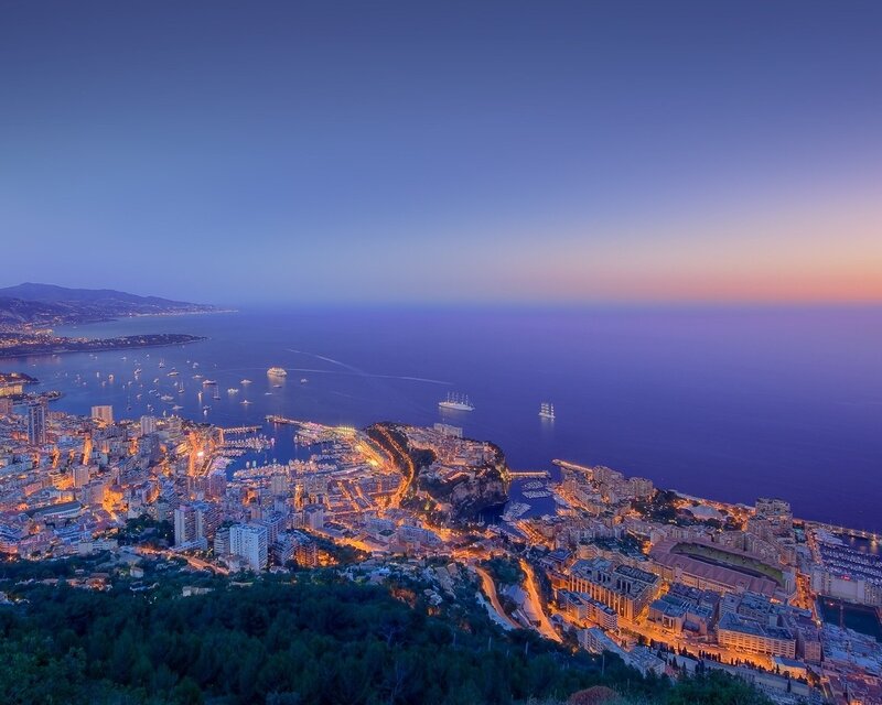 Monaco at dusk