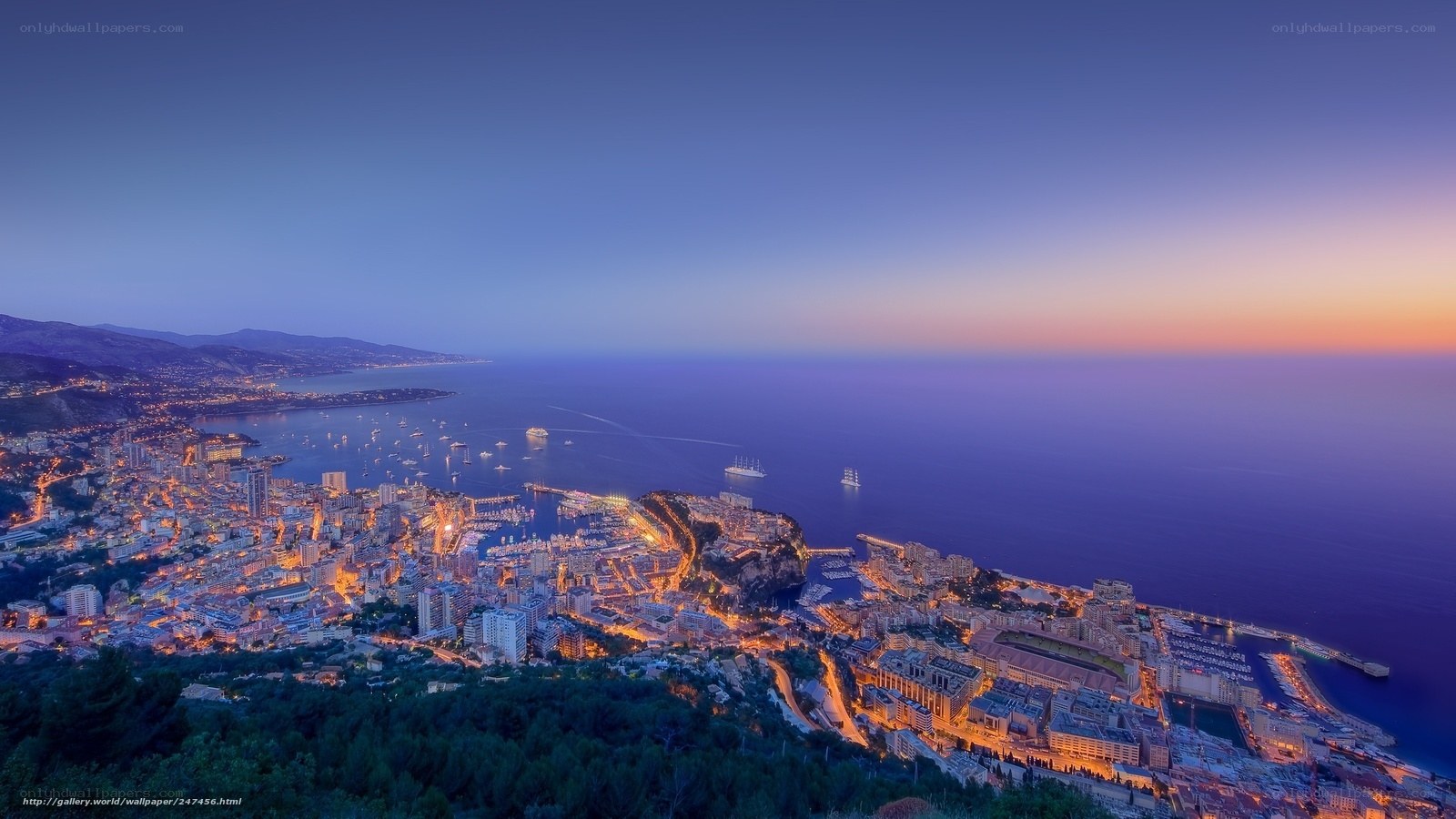 Monaco at dusk