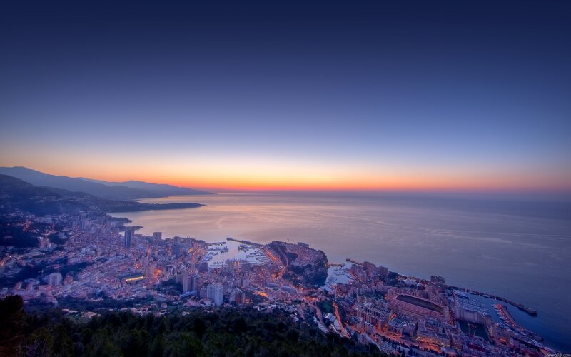 Monaco at dusk