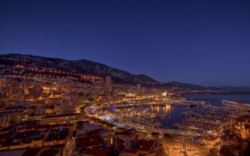 Monaco at night