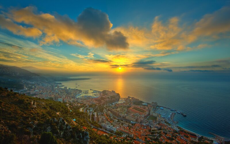 Monaco at sunset