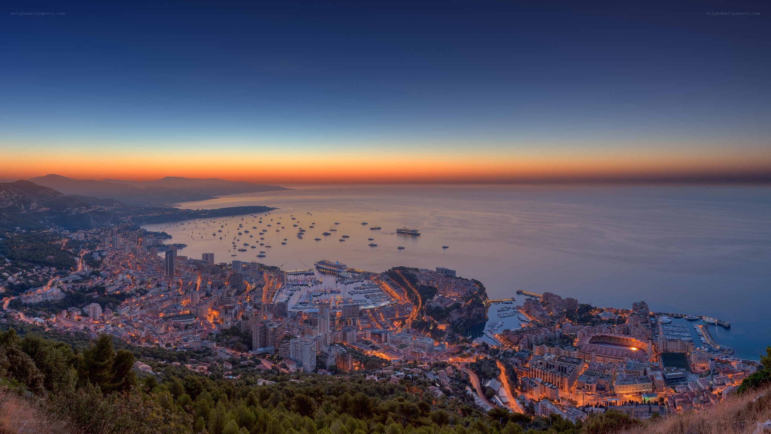Monaco at sunset