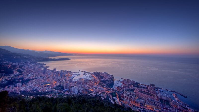 Monaco at sunset