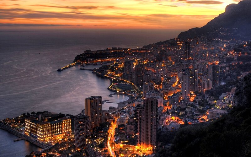 Monaco at sunset