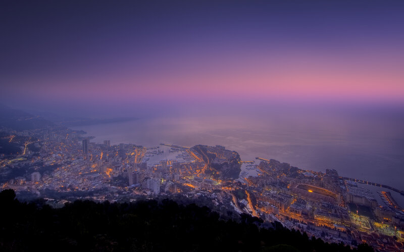 Monaco at twilight
