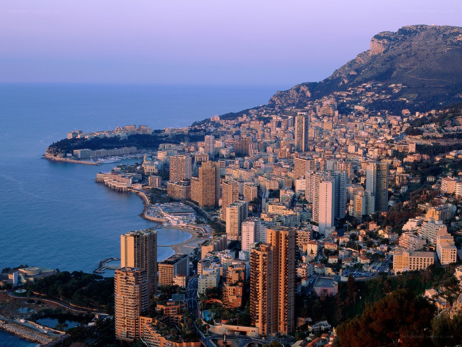 Monaco cityscape at dusk