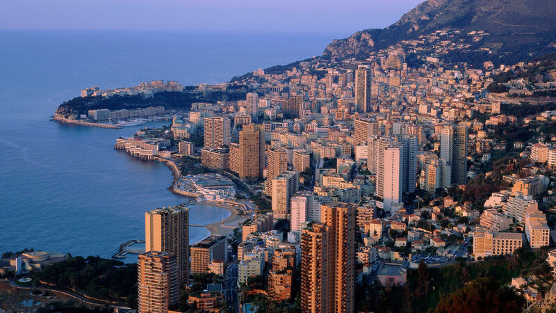 Monaco Cityscape — Blue, Serene