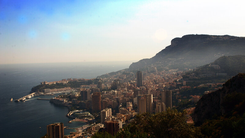 Monaco Cityscape — Blue