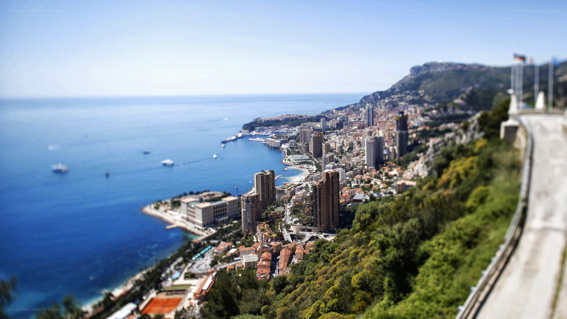 Monaco coastal cityscape