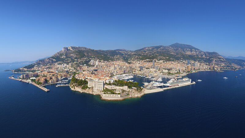 Monaco Harbor and City — Blue, Serene