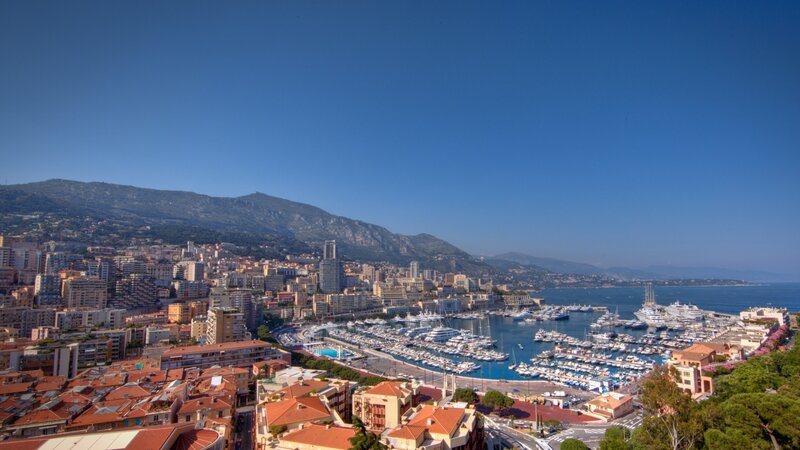 Monaco Harbor and City — Blue