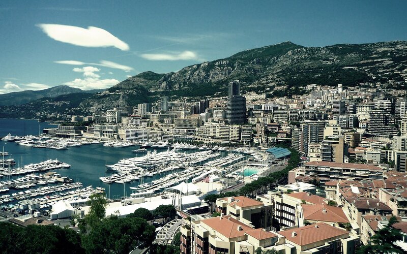 Monaco harbor and cityscape