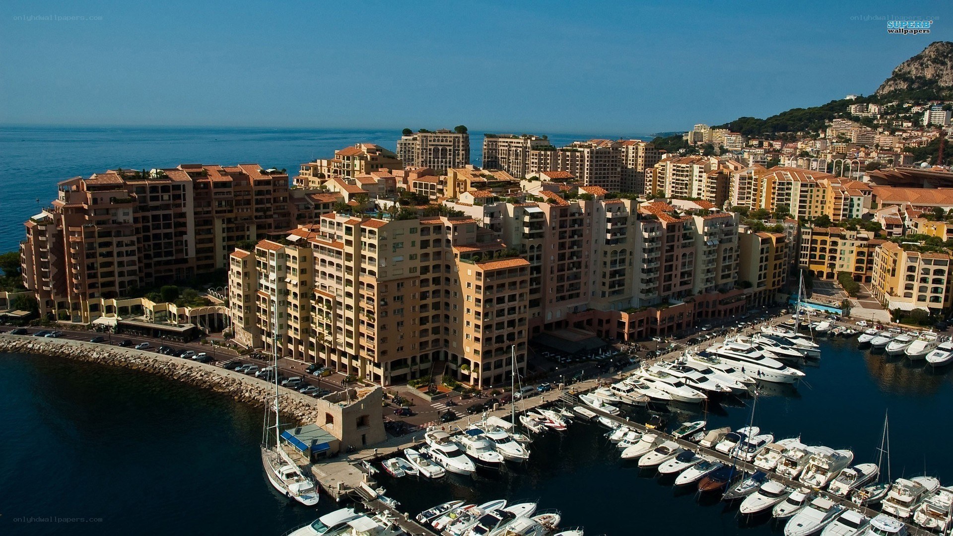 Monaco harbor and cityscape
