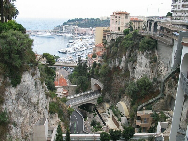 Monaco harbor and cliffs