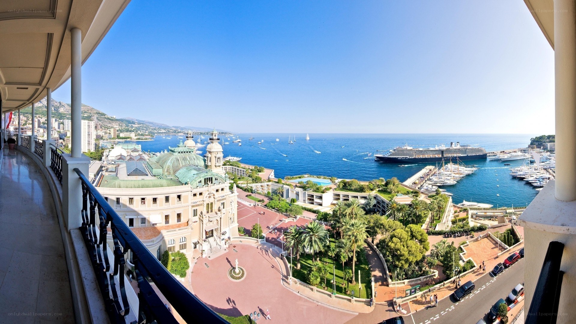 Monaco harbor view from balcony
