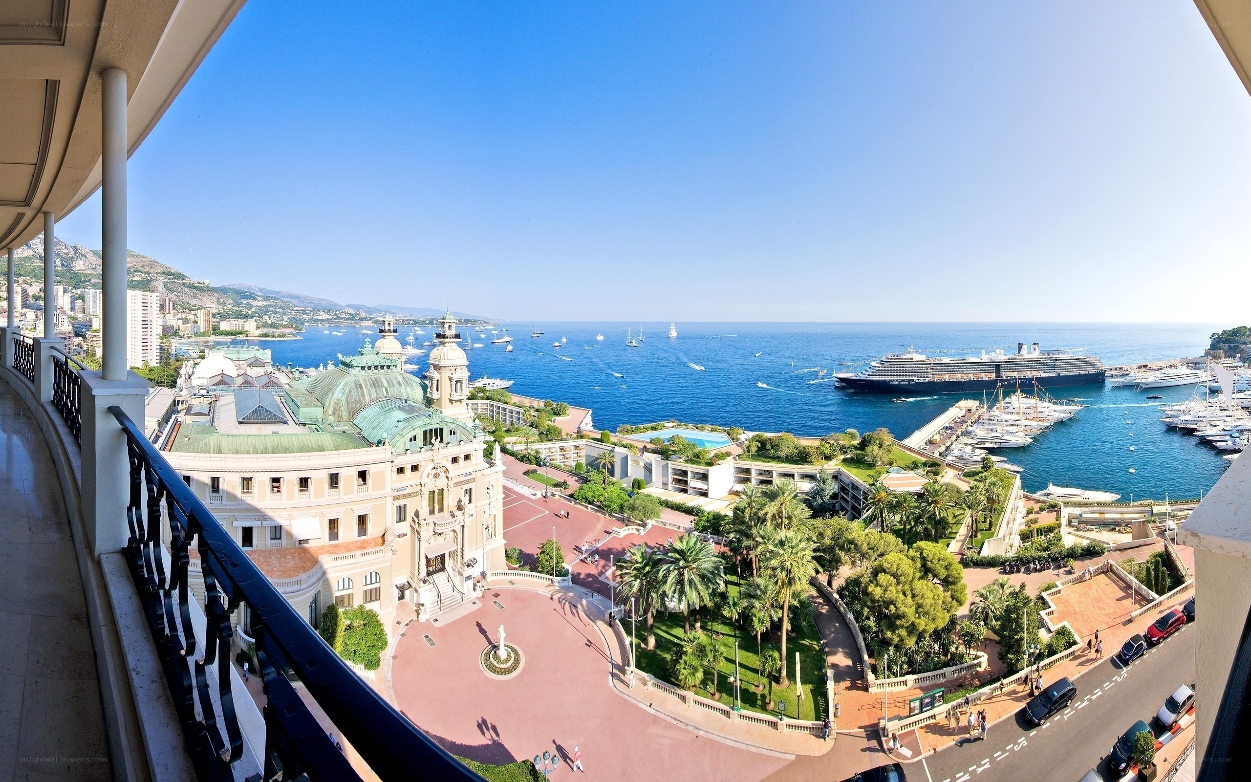 Monaco harbor view from balcony