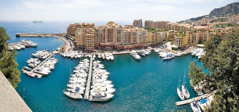 Monaco harbor with yachts