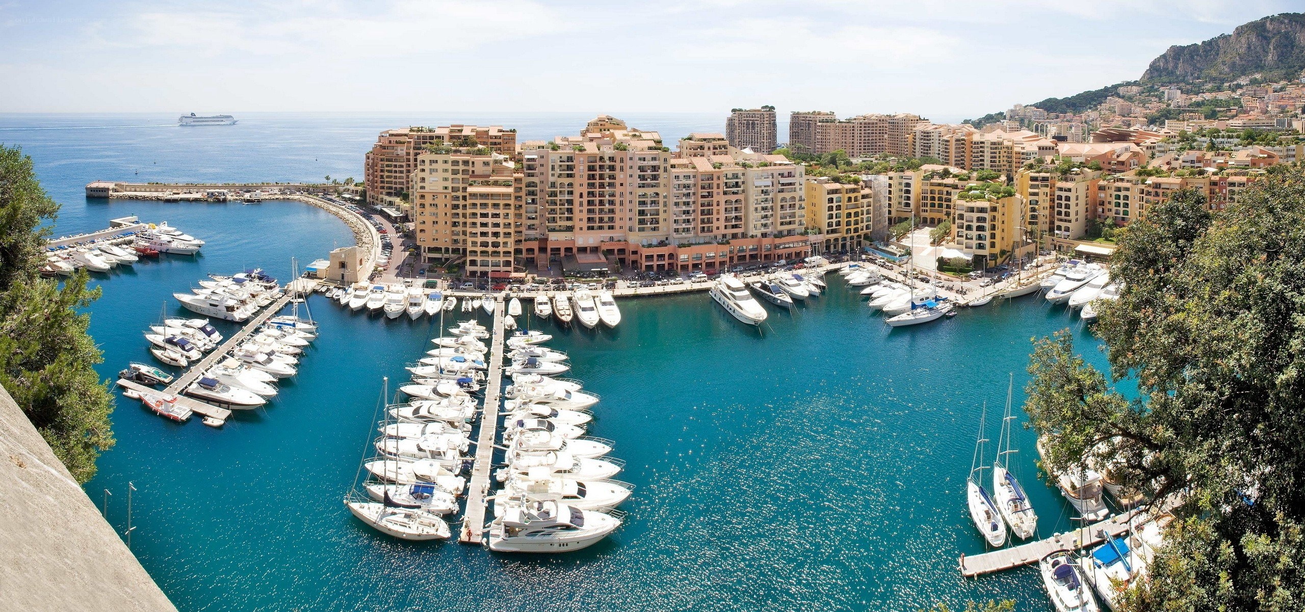 Monaco harbor with yachts