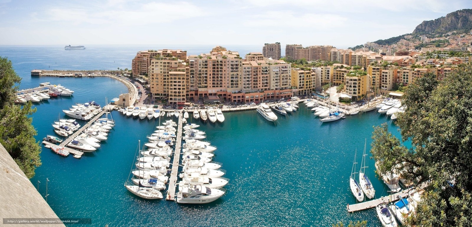 Monaco harbor with yachts