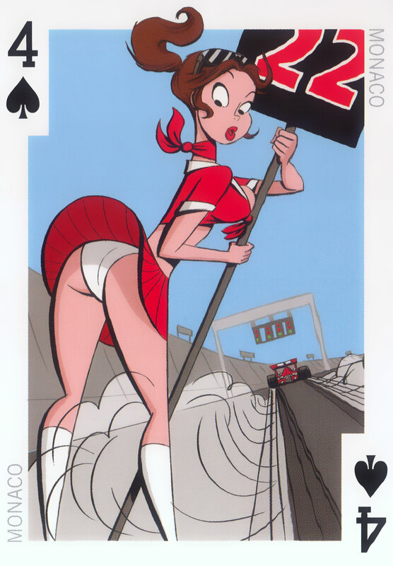 Monaco race card illustration