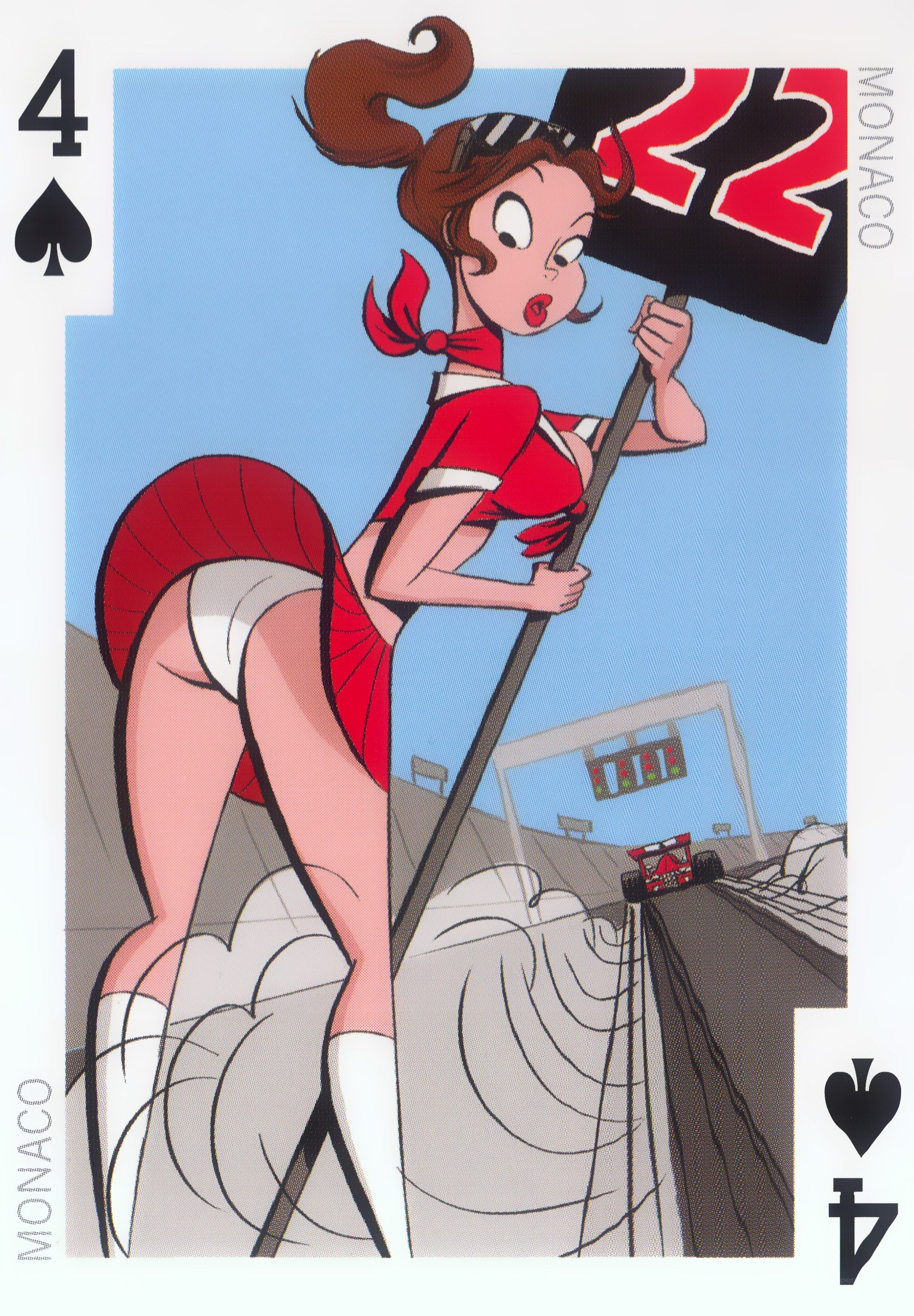 Monaco race card illustration