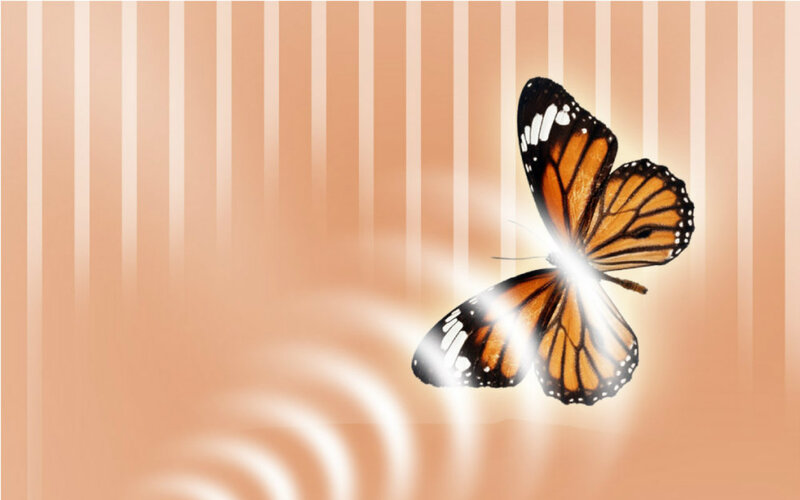 Monarch Butterfly — Orange, Serene, Digital Art