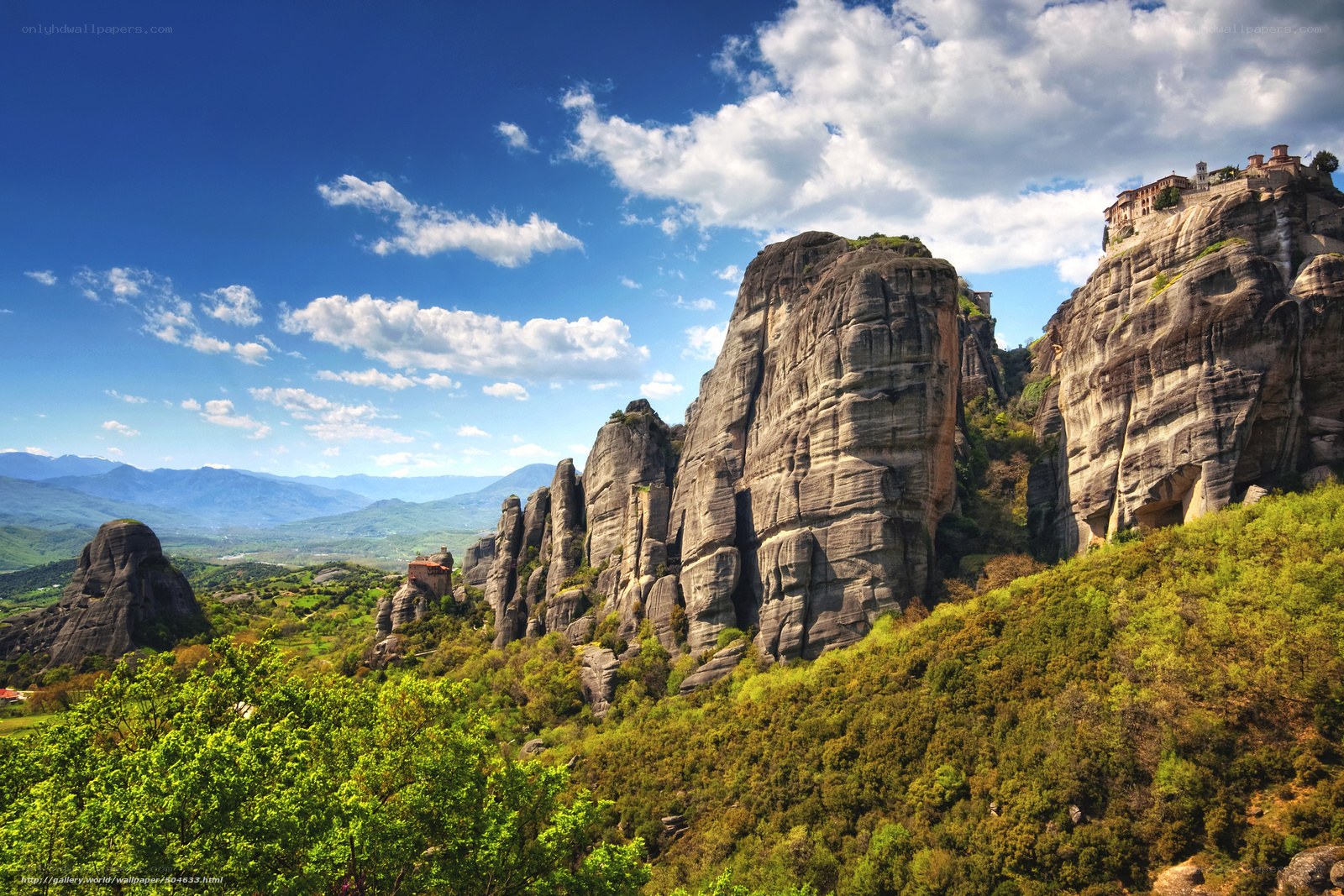 Monasteries on rock pillars