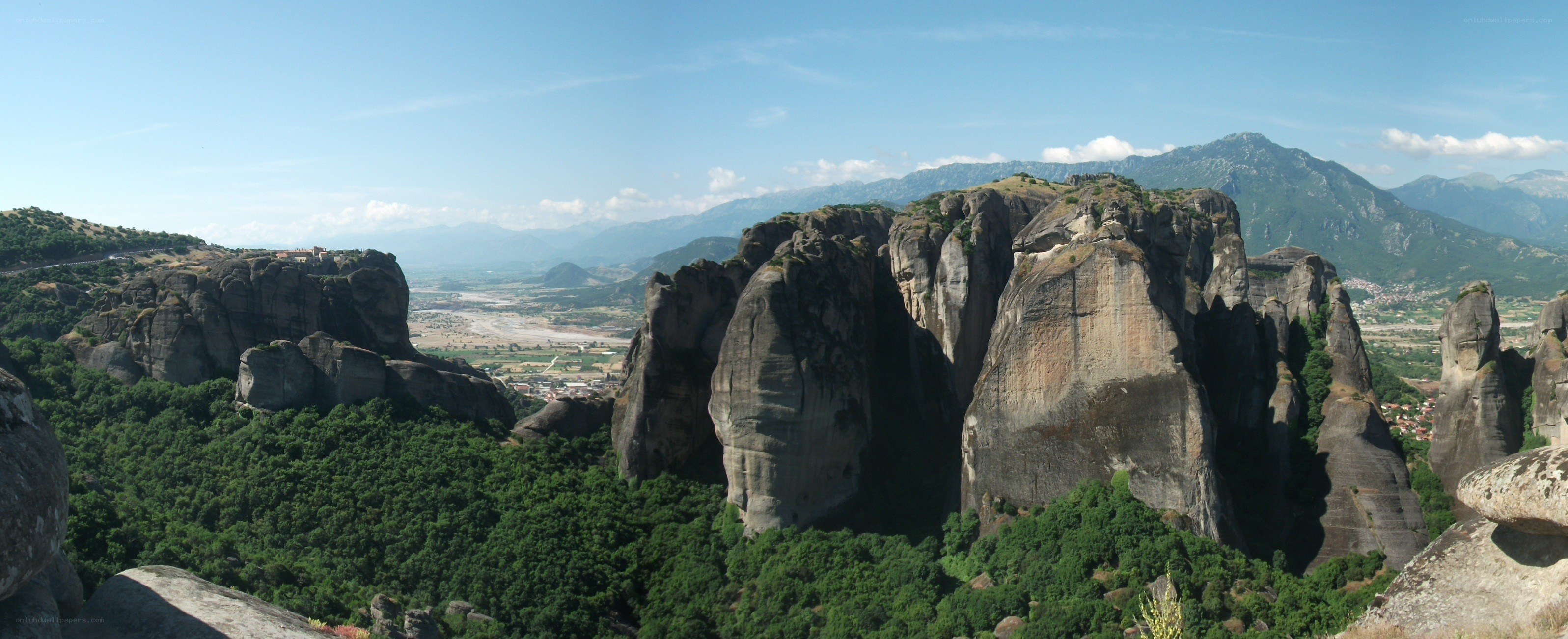 Monasteries on rock pillars