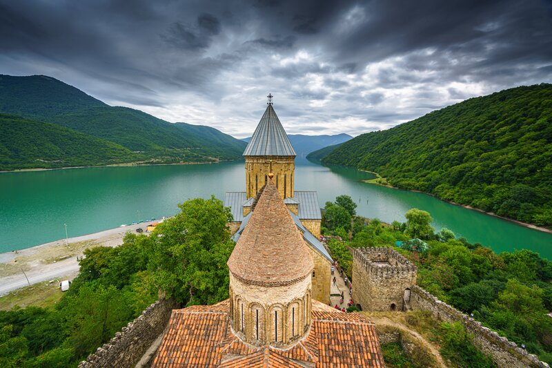 Monastery by Lake