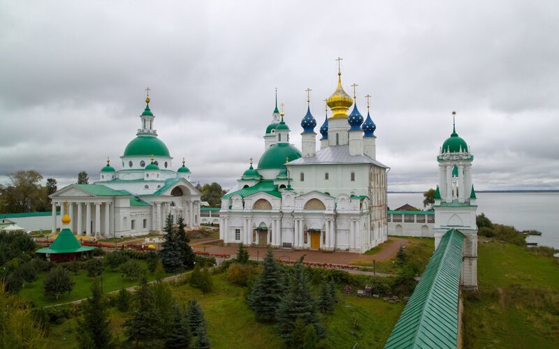 monastery by the water