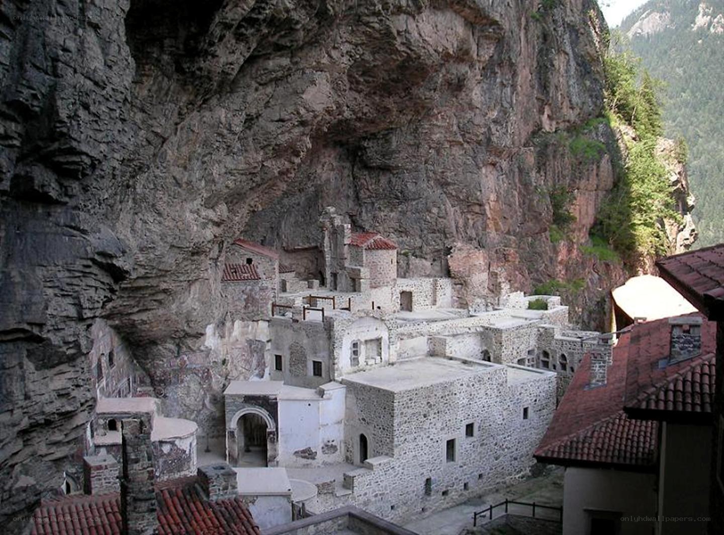 Monastery carved into a cliff