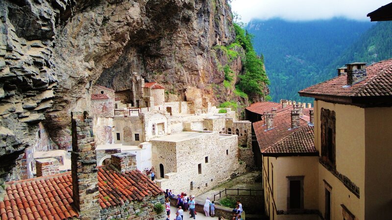 Monastery in Mountain — Brown, Serene